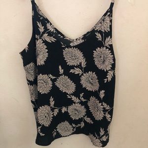 Black & Cream, Floral Tank